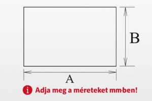 Az alumínium (99,5%) lemez, a hidegen hengerelt lemez, a melegen hengerelt lemez, a horganyzott lemez, a natúr rozsdamentes lemez, a szálcsiszolt rozsdamentes lemez, a tükrös rozsdamentes lemez és a vörösréz lemez kialakításához tartozó ábra. Egy fémlemez ábrázolása az A és B oldalt jelző nyilakkal, amely elmagyarázza az ügyfelek számára, hogy a kialakítandó egyedi fémlemez darabhoz megadandó méretek mire vonatkoznak.